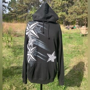 Vintage Hybrid Apparel Stars Men's Hoodie. Size XL